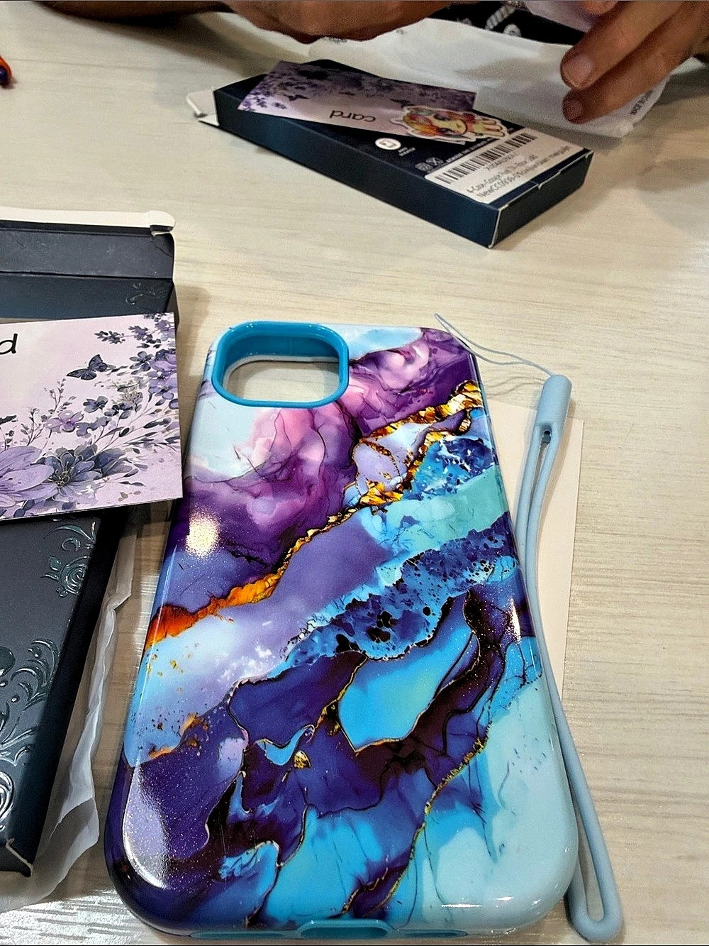 Abstract Blue & Purple Phone Case 14/13